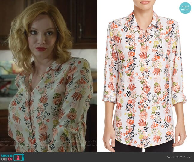 Essential Floral Print Silk Shirt by Equipment worn by Beth Boland (Christina Hendricks) on Good Girls