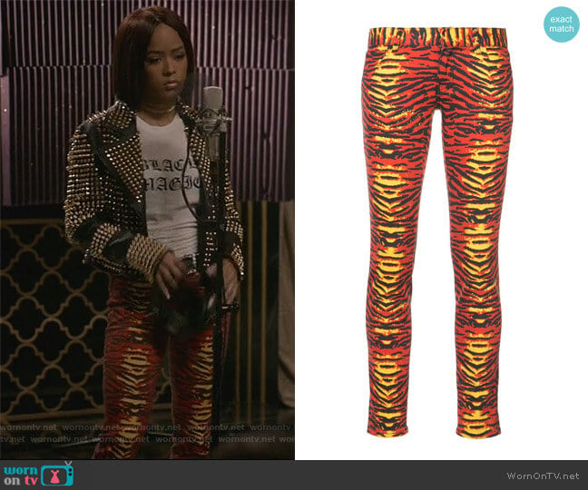 Tiger Print Skinny Jeans by Faith Connexion worn by Tiana Brown (Serayah McNeill) on Empire