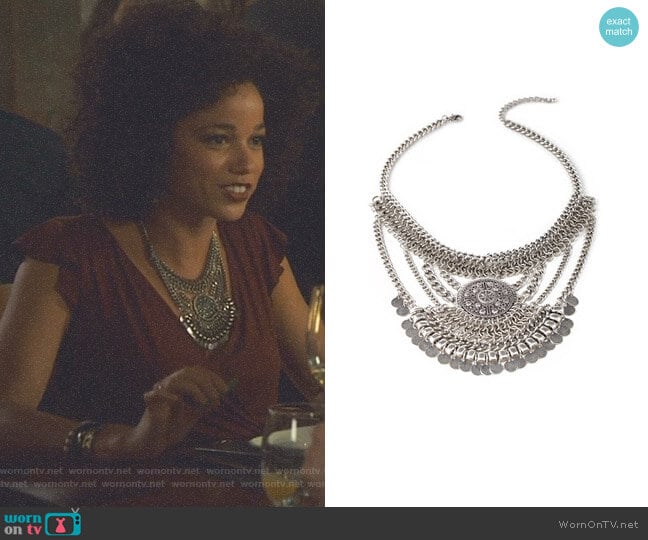 Coin Fringe Pendant Necklace by Forever 21 worn by Maia Roberts (Alisha Wainwright ) on Shadowhunters