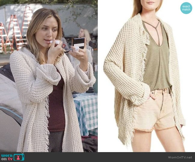 Free People I'll Be Around Cardigan worn by Megan Morrison (Christine Evangelista) on The Arrangement