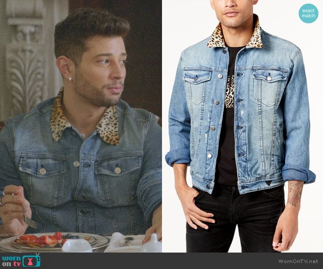 All or Nothing Denim Jacket by Guess  worn by Sam Flores (Rafael de la Fuente) on Dynasty