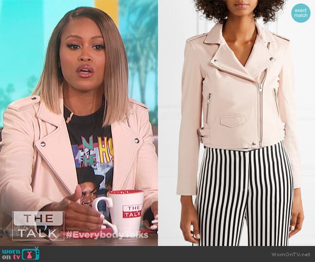 Ashville leather biker jacket by IRO worn by Eve on The Talk