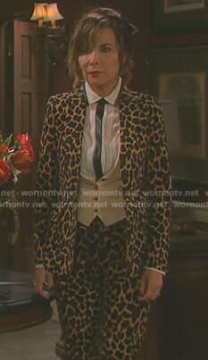 Kate’s leopard suit on Days of our Lives