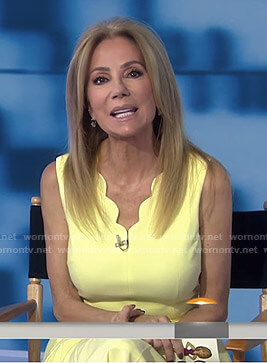 Kathie's yellow scalloped dress on Today