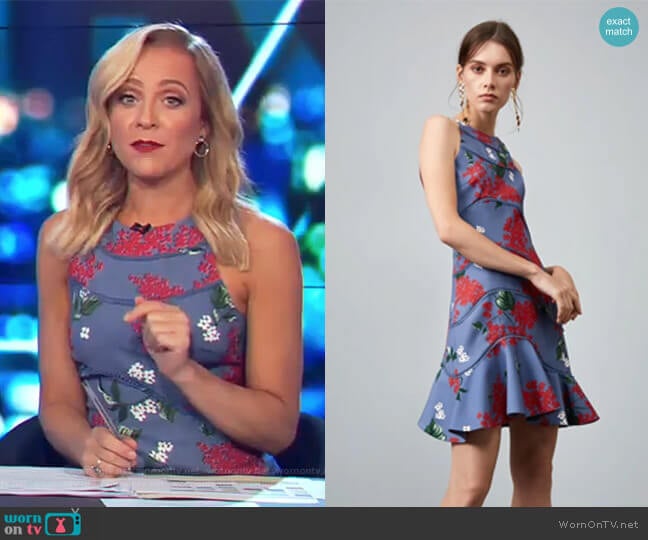 Wild Thoughts Mini Dress by Keepsake worn by Carrie Bickmore on The Project