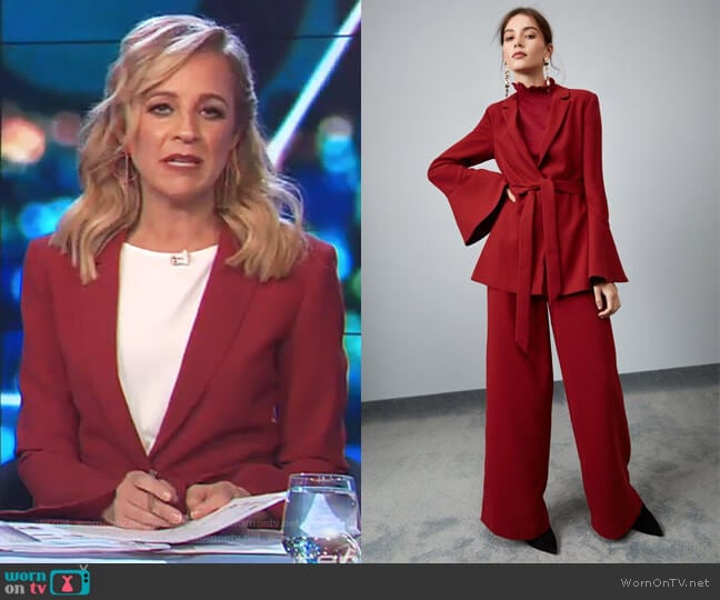 Wildfire Blazer by Keepsake worn by Carrie Bickmore on The Project