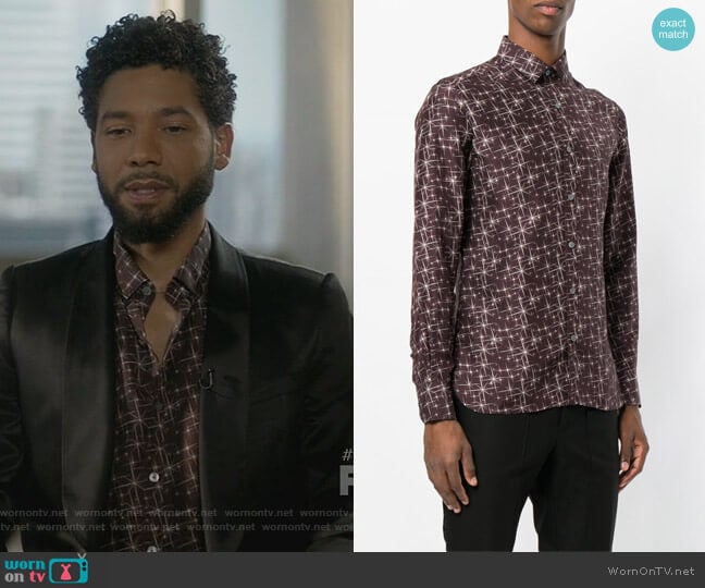 Star Print Shirt by Lanvin worn by Jamal Lyon (Jussie Smollett) on Empire