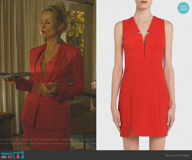 Short Sheath Dress with Built-In Bra by La Perla worn by Alexis Carrington (Elaine Hendrix) on Dynasty