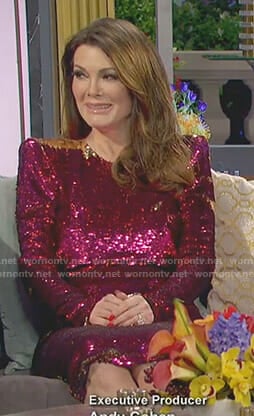 Lisa's pink sequin dress on The Real Housewives of Beverly Hills