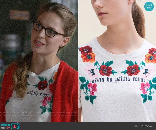 Maje Tanisha T-shirt worn by Kara Danvers (Melissa Benoist) on Supergirl