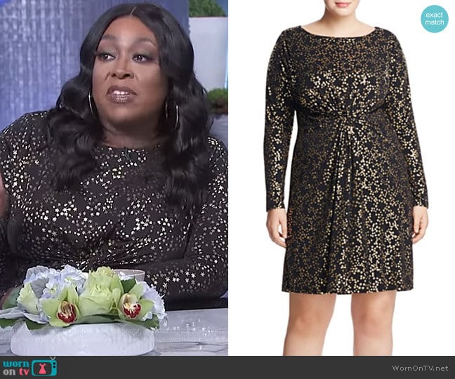 Twisted Star Print Dress by MICHAEL Michael Kors worn by Loni Love on The Real