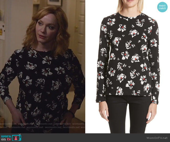 Print Cotton Tee by Proenza Schouler worn by Beth Boland (Christina Hendricks) on Good Girls