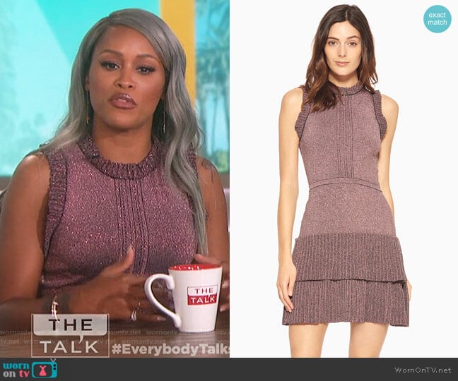 WornOnTV: Eve’s purple metallic ruffle dress on The Talk | Eve ...