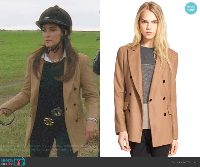 'Corin' Wool Blend Blazer by Rag & Bone worn by Kyle Richards on The Real Housewives of Beverly Hills