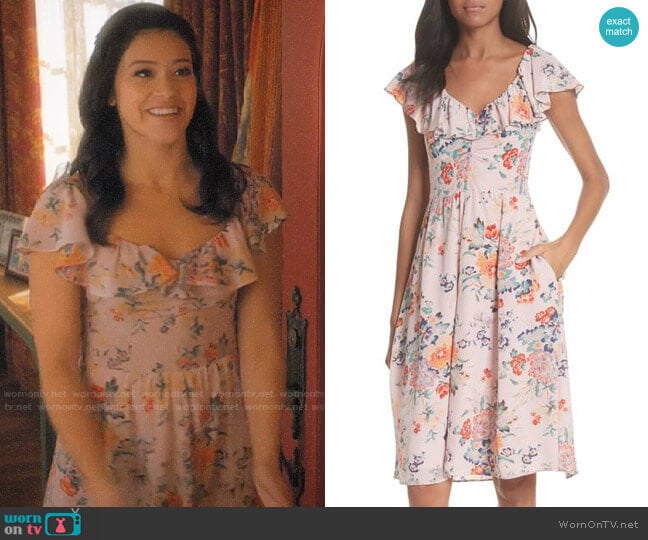 Rebecca Taylor Marlena Dress worn by Jane Villanueva (Gina Rodriguez) on Jane the Virgin