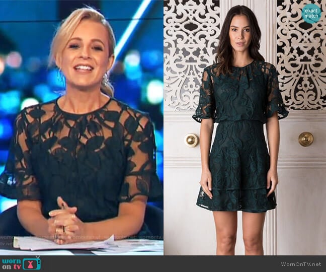 Petra Lace Dress by Rodeo Show worn by Carrie Bickmore on The Project