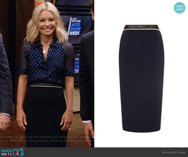 'Arreton' Skirt by Roland Mouret worn by Kelly Ripa on Live with Kelly and Mark