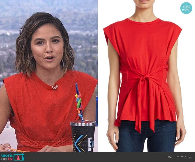 'Sara' Shirt by Sandro worn by Erin Lim on E! News