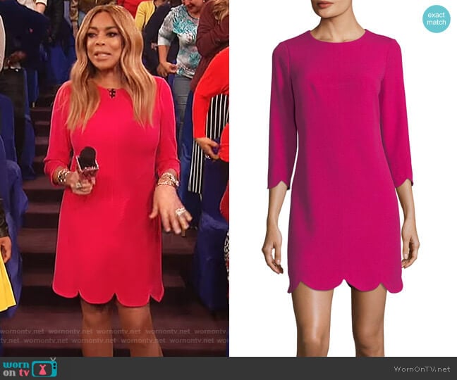 Scalloped Hem Dress by Shoshanna worn by Wendy Williams on The Wendy Williams Show