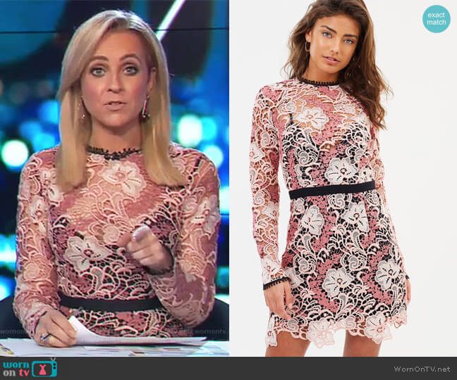 Wornontv Carries Pink Floral Lace Dress On The Project Carrie Bickmore Clothes And 