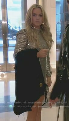 Teddi's sequin mock-neck mini dress on The Real housewives of Beverly Hills