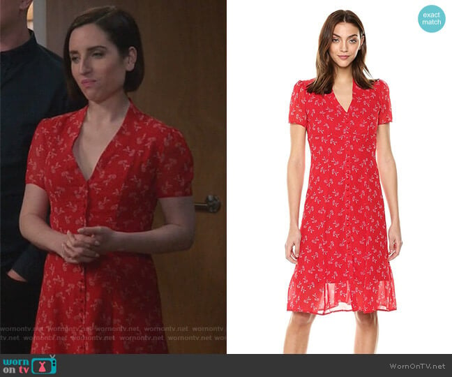 Bloom Dress by The Kooples worn by Jennifer Short (Zoe Lister-Jones) on Life in Pieces