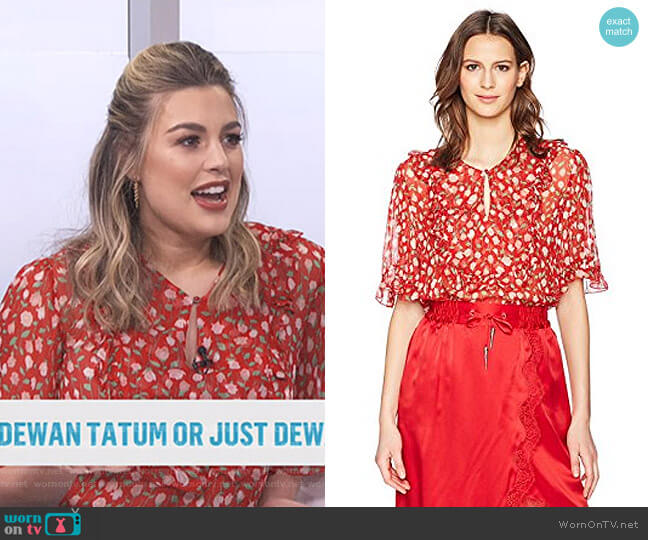 Rosa Blouse by The Kooples worn by Carissa Loethen Culiner on E! News