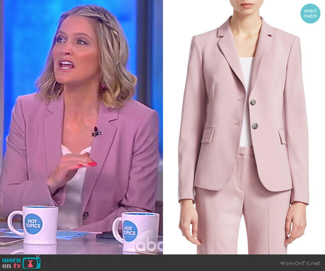 Nichelle Wool Blazer by Theory worn by Sara Haines on The View