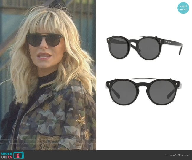 Rockstud Rivet Round Sunglasses by Valentino Garavani worn by Dorit Kemsley on The Real Housewives of Beverly Hills