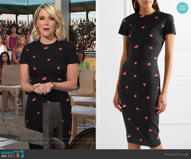 Quilted-Knit Cotton-Blend Sheath Dress by Victoria Beckham worn by Megyn Kelly on Today