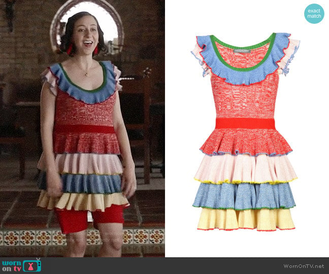 Alexander McQueen Tiered Dress worn by Carol Pilbasian (Kristen Schaal) on Last Man On Earth