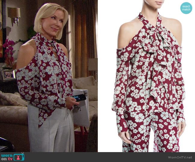 Alexis Paloma Blouse worn by Brooke Logan (Katherine Kelly Lang) on The Bold and the Beautiful