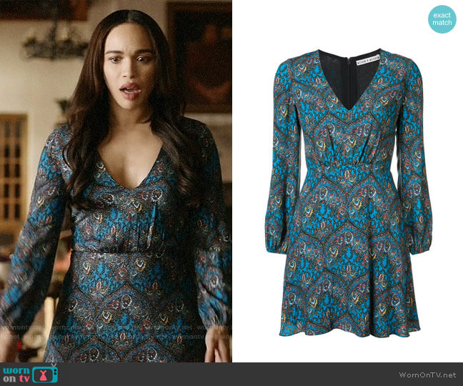 Alice + Olivia Gothic Print Dress worn by Erica Dundee (Cleopatra Coleman) on Last Man On Earth