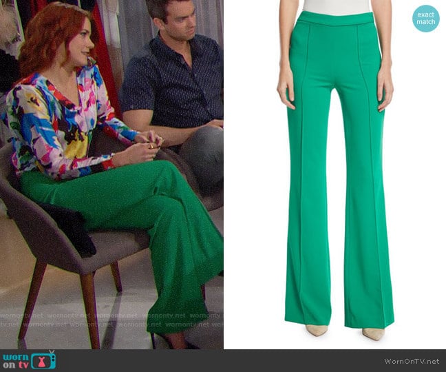 Alice + Olivia Jalisa Pants worn by Sally Spectra (Courtney Hope) on The Bold and the Beautiful