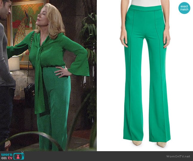 Alice + Olivia Jalisa Pants worn by Nikki Reed Newman (Melody Thomas-Scott) on The Young and the Restless