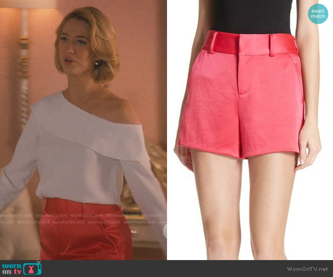 Alice + Olivia Satin Shorts worn by Petra Solano (Yael Grobglas) on Jane the Virgin