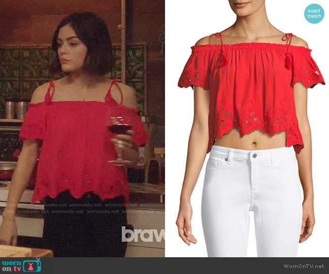 ASTR Nadia Top worn by Stella Abbott (Lucy Hale) on Life Sentence