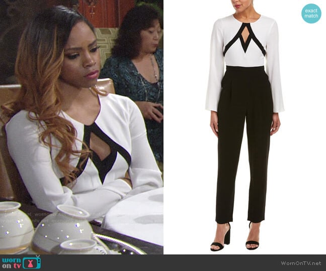 Bcbgmaxazria Keyhole Jumpsuit worn by Simone on The Young and the Restless