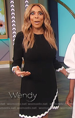 Wendy’s black scalloped dress on The Wendy Williams Show
