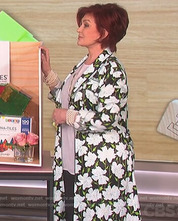 Sharon’s floral print coat on The Talk