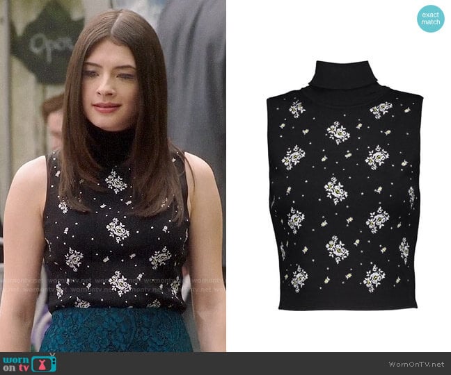 Cinq a Sept Stardust Crop Top worn by Alexis Gleen (Niki Koss) on Famous in Love