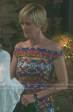 Eve’s kaleidoscope print cutout dress on Days of our Lives