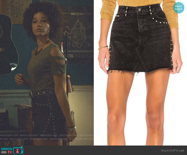 Eva A-Frame Gusset Skirt by GRLFRND worn by Maia Roberts (Alisha Wainwright ) on Shadowhunters