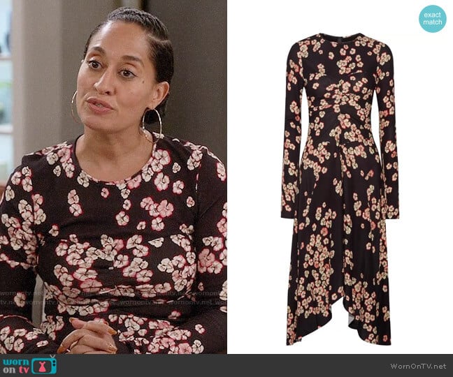 Isabel Marant Diana Dress worn by Rainbow Johnson (Tracee Ellis Ross) on Black-ish