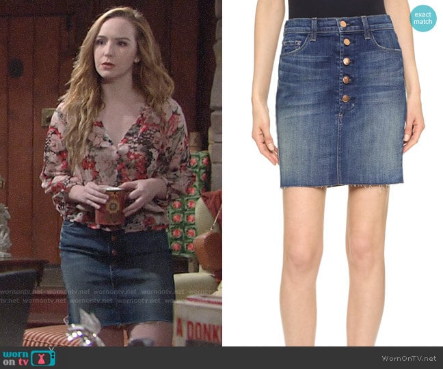 J Brand Rosalie Skirt worn by Mariah Copeland (Camryn Grimes) on The Young and the Restless