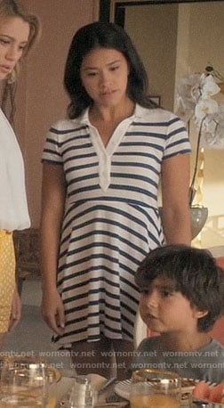 Jane’s striped polo dress on Jane the Virgin