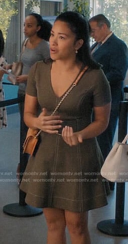 Jane’s green belted dress on Jane the Virgin