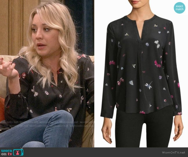 Joie Peterson Blouse worn by Penny Hofstadter (Kaley Cuoco) on The Big Bang Theory