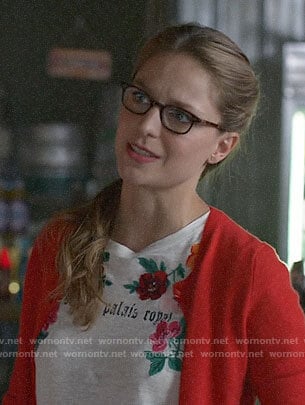 Kara's floral French graphic tee on Supergirl