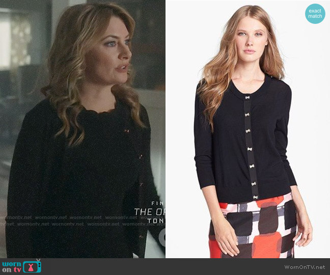 Kate Spade Afton Cardigan worn by Alice Cooper (Mädchen Amick) on Riverdale
